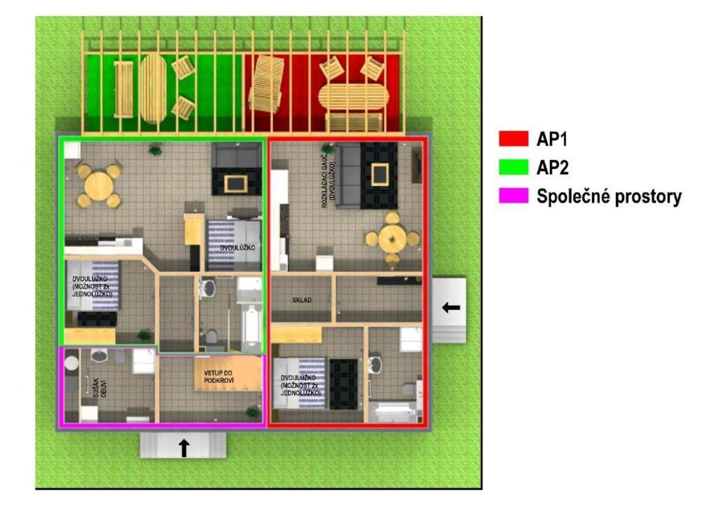Apartmany Pod Sjezdovkou アベルタミ エクステリア 写真